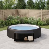 vidaXL Rafturi de depozitare, 2 buc., negru, poliratan 362264