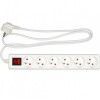 Prelungitor cu impamantare, Intrerupator, 6 locasuri, lungime 1.5 m, Alb, 1 mmp, 16 A, Oem