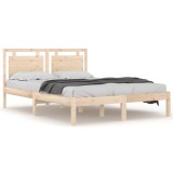 Cumpara ieftin Cadru de pat mic dublu, 120x190 cm, lemn masiv