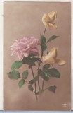 bnk cp Franta - Felicitare - Flori - 1917