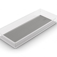 Organizator Curver SISTEMO 8, transparent/gri, 15x37,5x5 cm, pentru sertar