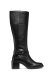 Geox ghete de piele D SERILDA 60 culoarea negru, cu toc drept, D56XXB 00043 C9999