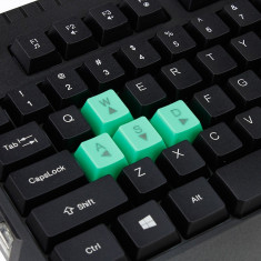 Tastatura gaming USB, iluminata LED verde, 104 taste, Shadow Esperanza foto