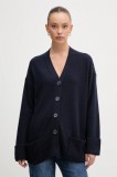 United Colors of Benetton cardigan din amestec de l&acirc;nă culoarea bleumarin, 126WD604Z