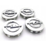 Embleme Opel argintii 59 mm Set de 4 bucăți