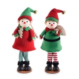 Set 2 figurine Elfi textil multicolor II 6x24 cm