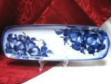 TAVA PLATOU PORTELAN CU COBALT IRIS CLUJ DECOR MANUAL AURIT 44 CM