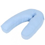 Pernă de sarcină &icirc;n formă de J, albastru, 54x(36-43) cm