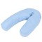 vidaXL Pernă de sarcină &icirc;n formă de J, albastru, 54x(36-43) cm 132975
