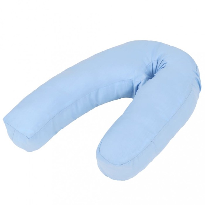 Pernă de sarcină &icirc;n formă de J, albastru, 54x(36-43) cm