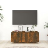 VidaXL Comodă TV, stejar fumuriu, 100x35x40 cm, lemn prelucrat