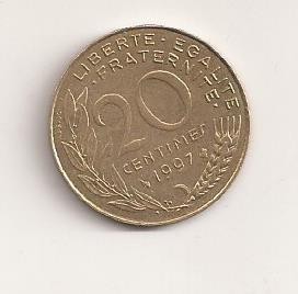 Moneda Franta - 20 Centimes 1997 v2 foto