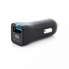 Incarcator auto Vetter, Fast Car Charger, with Quick Charge 3.0 TECHNOLOGY, Negru