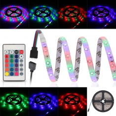 Kit Banda LED 5M RGB 3528 300 led-uri 5 metri + controler + alimentare foto