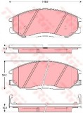 Set placute frana,frana disc SSANGYONG ACTYON I (2005 - 2011) TRW GDB3257