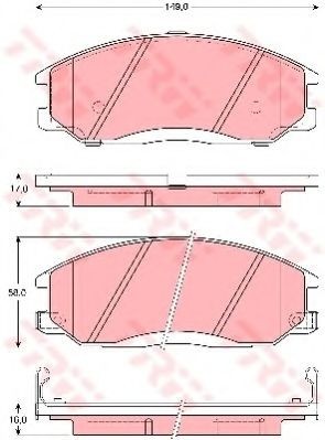 Set placute frana,frana disc SSANGYONG KYRON (2005 - 2016) TRW GDB3257 foto