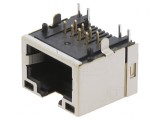 Soclu RJ45 8P8C Aurit pentru PCB THT
