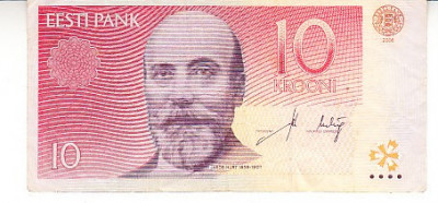 B11 4 - Bancnota foarte veche - Estonia - 10 coroane - 2006 foto