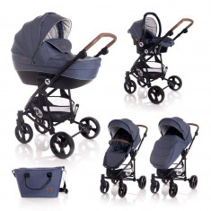 Carucior copii Lorelli Set 3 in 1 Crysta Blue foto