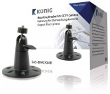Suport Camera Securitate Konig, Baza 80mm x 83mm, Metalic, Negru, Rotire Universala, Max 3kg