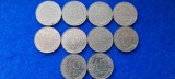 Set 10 Monede Franta, 10 Centimes, 1989-1998, Numismatica