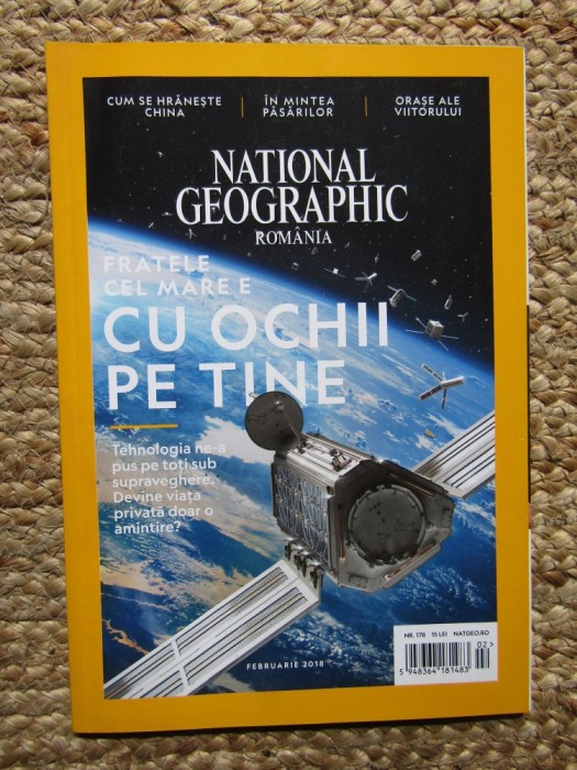 NATIONAL GEOGRAPHIC ROMANIA FEBRUARIE 2018 FRATELE CEL MARE E CU OCHII PE TINE