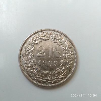 -Y- MONEDA ELVETIA 2 FRANCI 1965 XF ( ARG ) foto