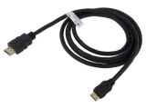 Cablu HDMI 2.0 HDCP 2.2 cu mufă HDMI și mini HDMI, PVC negru