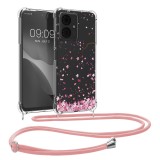 Husa Kwmobile pentru Motorola Moto G14, Transparent/Roz, Silicon, KWM000022NB001C