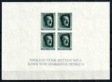 Germania Reich 1937, Mi #647 = Bl 8, Expozitia Filatelica Berlin, Adolf Hitler, MNH, cota 220 &euro;!