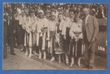 Fotografie tip carte postala Romania - Sarbatoare la sosea port popular