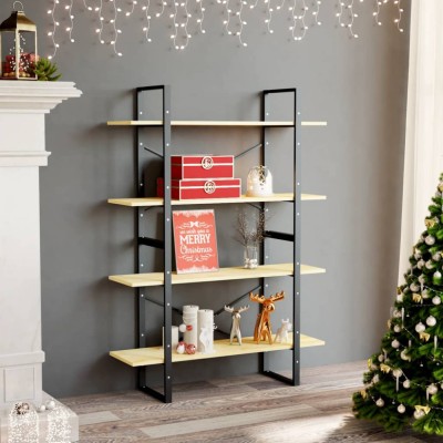 vidaXL Bibliotecă cu 4 rafturi, 100x30x140 cm, lemn masiv de pin 806482 foto