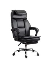 Scaun directorial OFF341, piele ecologica, mecanism balans, robust, rabatabil 170 grade, 150 kg