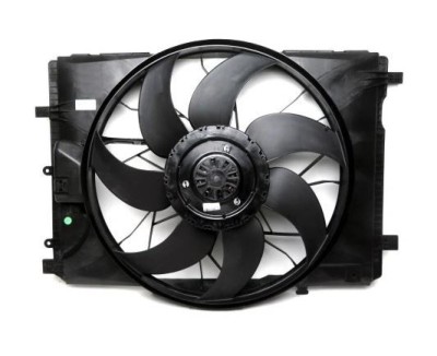 GMV radiator electroventilator Mercedes Clasa C (W204), 2007-2014, C180 CDI BlueEfficiency, motor 2.1 CDI, diesel, 400 W; 477 mm; 4 pini; cu modul de foto