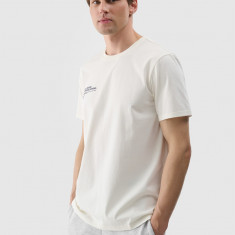 Tricou cu imprimeu pentru bărbați - culoare crem