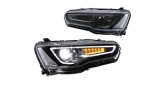 Set faruri Mitsubishi Lancer, 03.2007-05.2017, montare fata, stanga+dreapta, indicator dinamic; D2H+LED; manual; fara becuri; Tuning; halogen, Vland