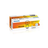 Set 10 Becuri Frana Philips P21/5W 12V, Tehnologie Halogen, Lumina Galbena, Tip Soclu BA15S