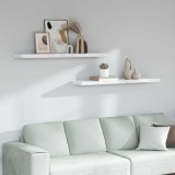 vidaXL Raft de perete Pe perete 2 pcs Marmură albă 120 x 23,5 x 4 cm 42019978