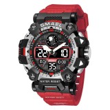 SMAEL Ceas Sport Militar Barbati 50m Rezistent la Apa , Analog-Digital LED Quartz, Multifunctional