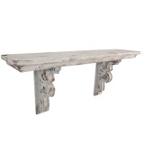 Etajera lemn alb antichizat 100x23x41 cm