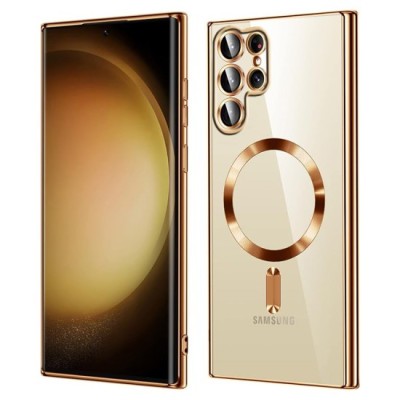 Husa pentru Samsung Galaxy S22 Ultra 5G - Techsuit Luxury Crystal MagSafe - Gold foto