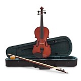 Cumpara ieftin Vioara 7/8 din lemn, 65cm, IdeallStore, include toc, arcus si sacaz, maro, incepatori-intermediari
