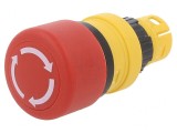 Comutator de Siguranță 16mm 2 P poziție Roșie
