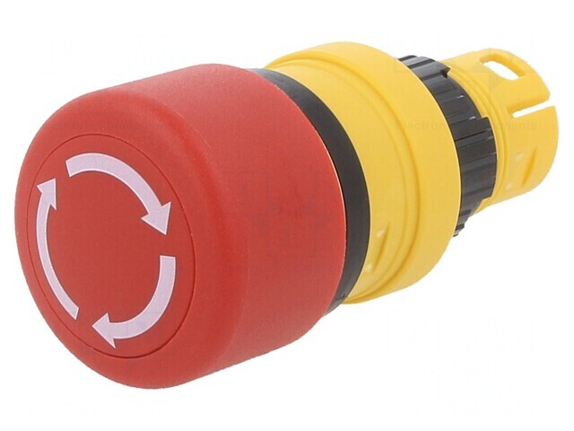 Comutator de Siguranță 16mm 2 P poziție Roșie