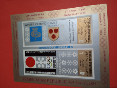 YEMEN, WINTER OLYMPIC GAMES - COLIȚĂ MNH IMPERF. foto