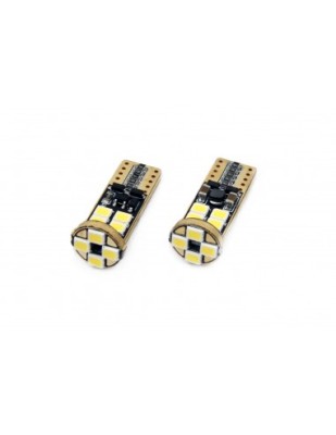 Set 2 bec led auto W5W Canbus T10 cu 12Smd UltraBright 12v/24v foto