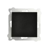 Intrerupator simplu negru, 10A, 250V, dimensiuni 7.5x7.5 cm