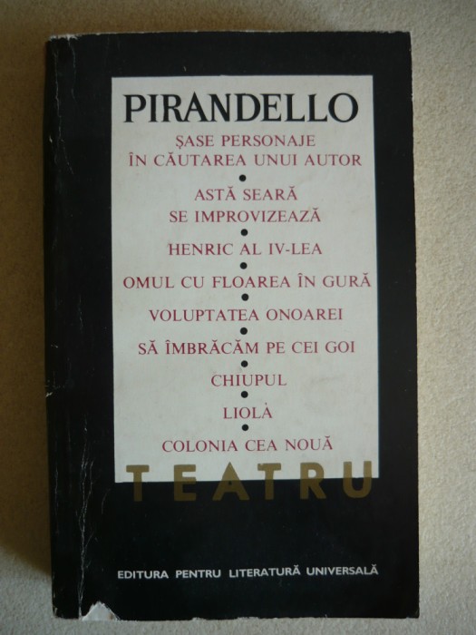 PIRANDELLO - TEATRU - 1967