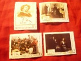 Serie mica URSS 1969 - 125 Ani I. Repin - Pictura 4 val. (din5v)