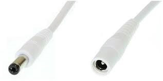 Cablu prelungitor 3m DC 5.5x2.1 mm mufa tata - mama conductor 1mm2 alb BQ CABLE DC.EXT.1300.0300 foto
